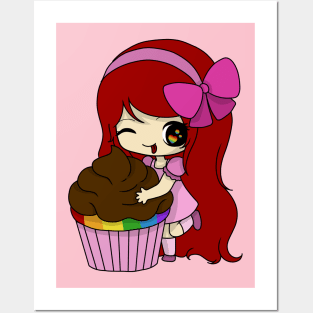 cupcake girl Posters and Art